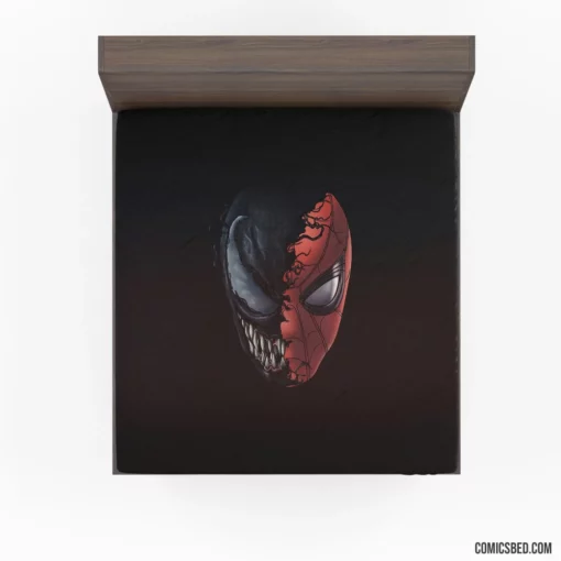 Spider-Man Venom Minimalist Marvel Duo Comic Fitted Sheet 1