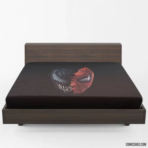 Spider-Man Venom Minimalist Marvel Duo Comic Fitted Sheet