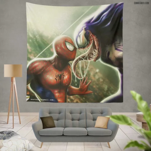 Spider-Man Venom Sinister Duo Comic Wall Tapestry