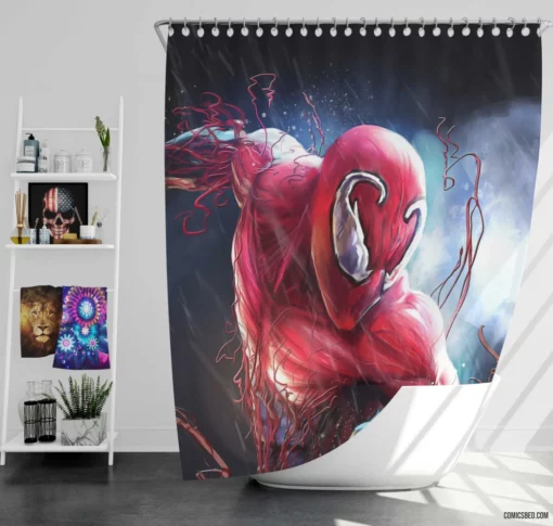 Spider-Man Venom Vendetta Comic Shower Curtain