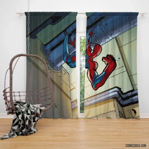 Spider-Man Web-Slinger Feats Comic Curtain