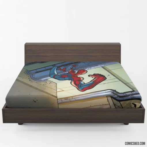 Spider-Man Web-Slinger Feats Comic Fitted Sheet