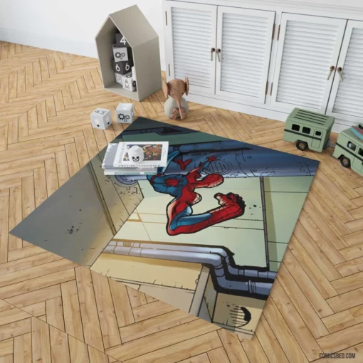 Spider-Man Web-Slinger Feats Comic Rug 1