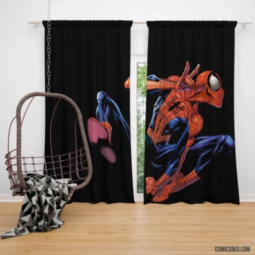 Spider-Man Web-Slinger Heroic Feats Comic Curtain