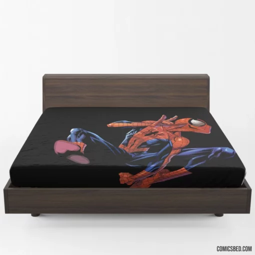 Spider-Man Web-Slinger Heroic Feats Comic Fitted Sheet