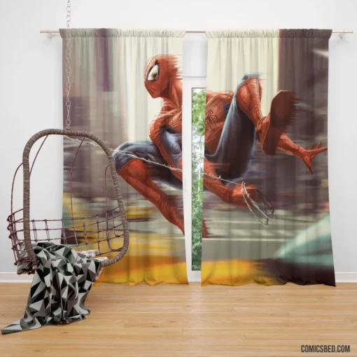 Spider-Man Web-Slinger of NYC Comic Curtain