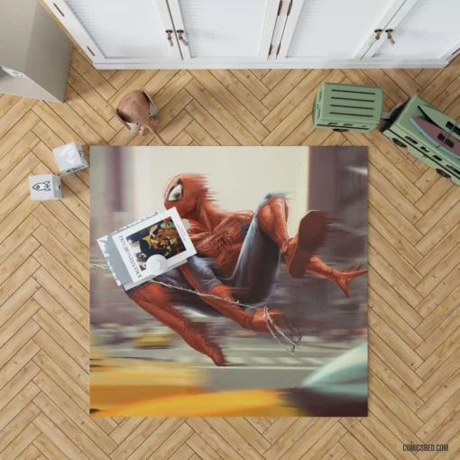 Spider-Man Web-Slinger of NYC Comic Rug