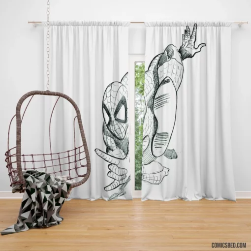 Spider-Man Web-Swinging Avenger Comic Curtain