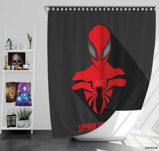 Spider-Man Web Warriors Assemble Comic Shower Curtain