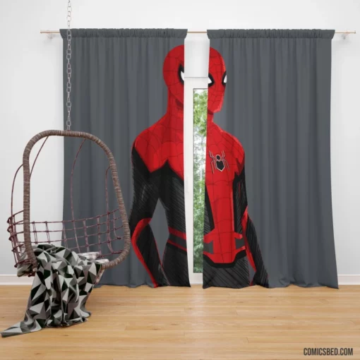 Spider-Man Webbed Crusader Comic Curtain