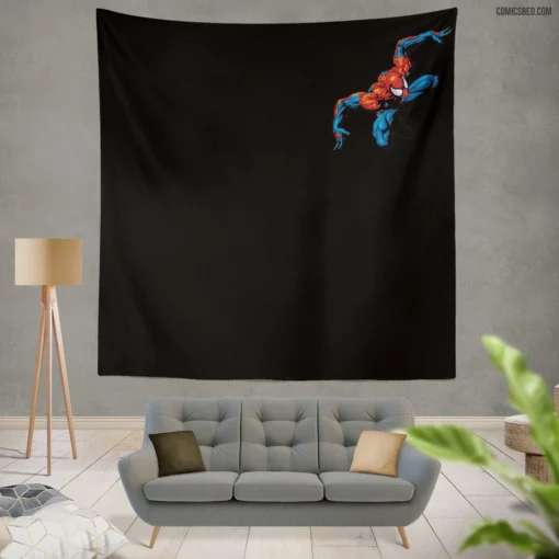 Spider-Man Webbed Hero Exploits Comic Wall Tapestry