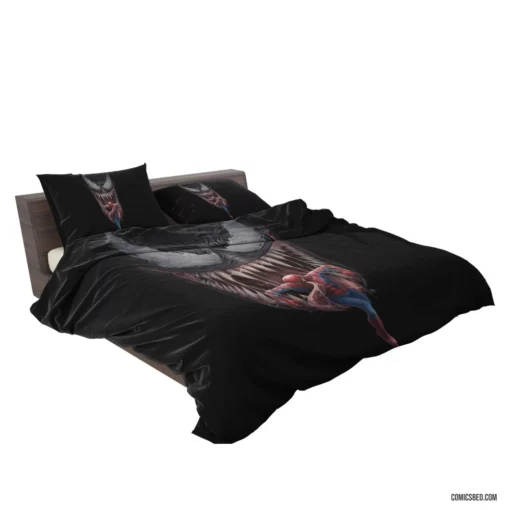 Spider-Man vs Venom Symbiote Rivalry Comic Bedding Set 2