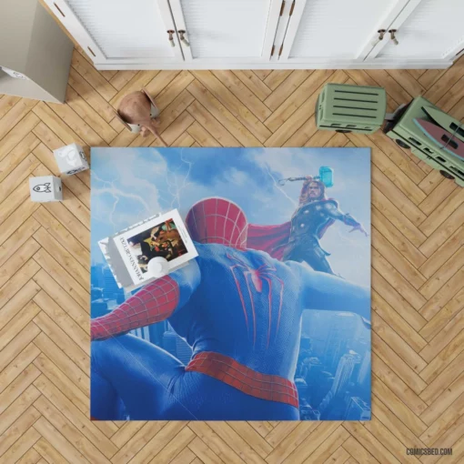 Spider-Man vs. Thor Epic Duel Comic Rug