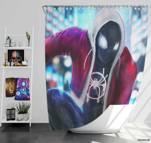 Spider-Man vs. Venom Epic Showdown Comic Shower Curtain