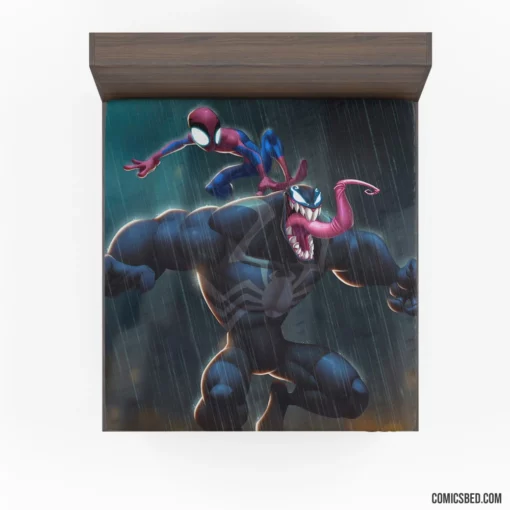 Spider-Man vs. Venom Marvel Conflict Comic Fitted Sheet 1