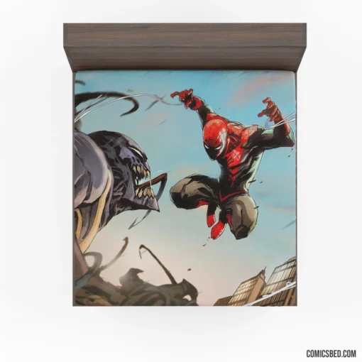 Spider-Man vs. Venom Marvel Showdown Comic Fitted Sheet 1