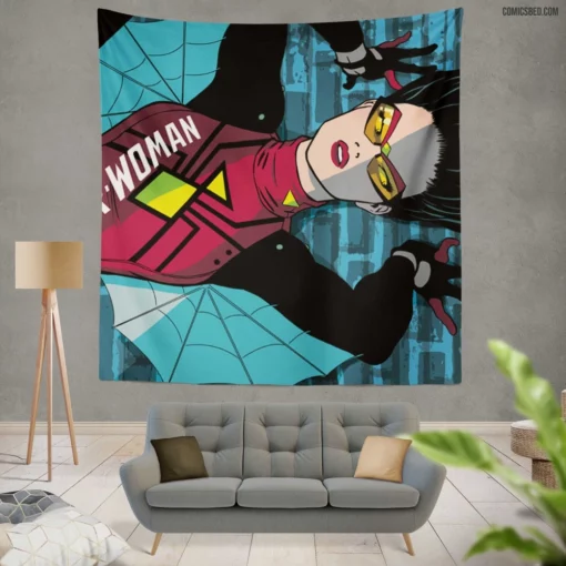 Spider-Woman Arachnid Hero Comic Wall Tapestry