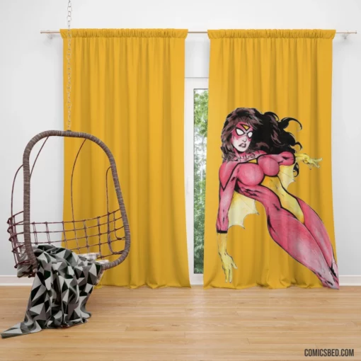 Spider-Woman Marvel Arachnid Heroine Comic Curtain