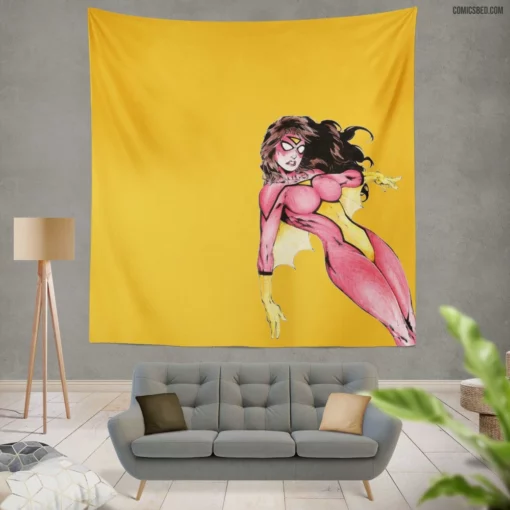 Spider-Woman Marvel Arachnid Heroine Comic Wall Tapestry