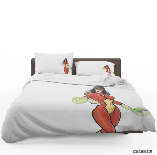 Spider-Woman Marvel Web-Spinning Heroine Comic Bedding Set