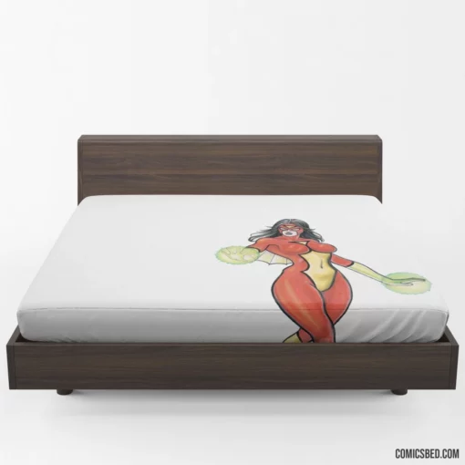 Spider-Woman Marvel Web-Spinning Heroine Comic Fitted Sheet