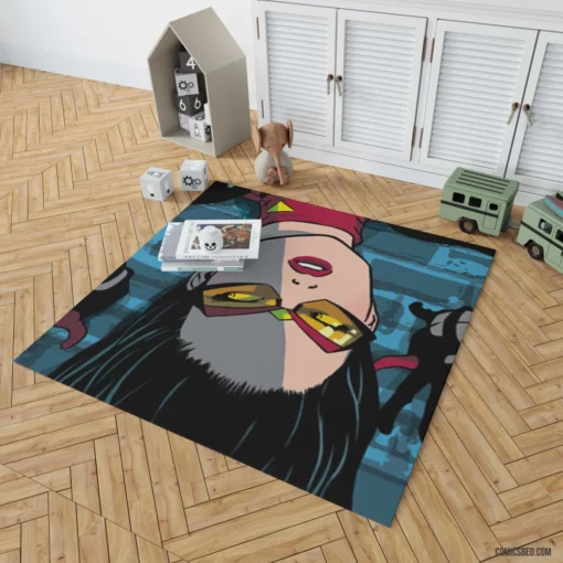 Spider-Woman Wall-Crawling Hero Comic Rug 1