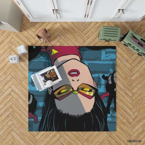 Spider-Woman Wall-Crawling Hero Comic Rug