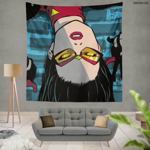 Spider-Woman Wall-Crawling Hero Comic Wall Tapestry