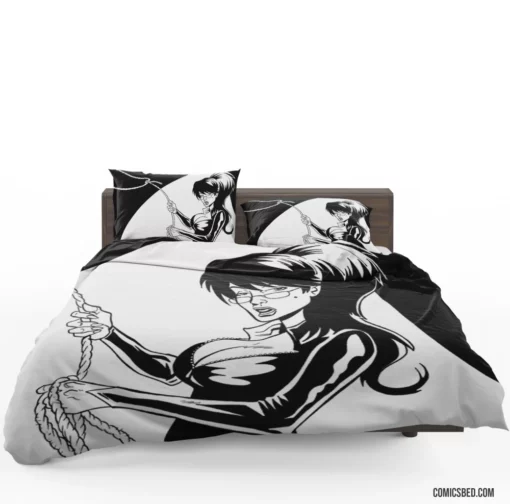 Spooky Showdown Strippers vs. Werewolves Comic Bedding Set