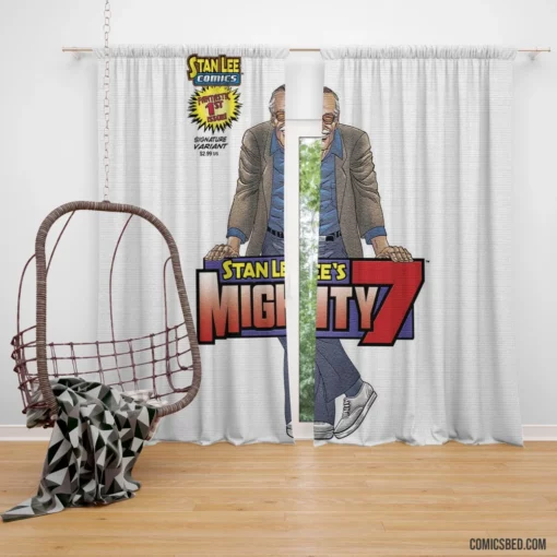 Stan Lee Mighty 7 Marvel Heroes Comic Curtain