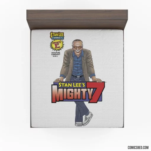 Stan Lee Mighty 7 Marvel Heroes Comic Fitted Sheet 1