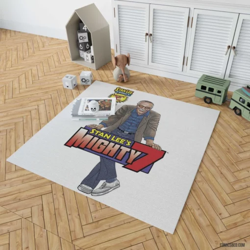 Stan Lee Mighty 7 Marvel Heroes Comic Rug 1