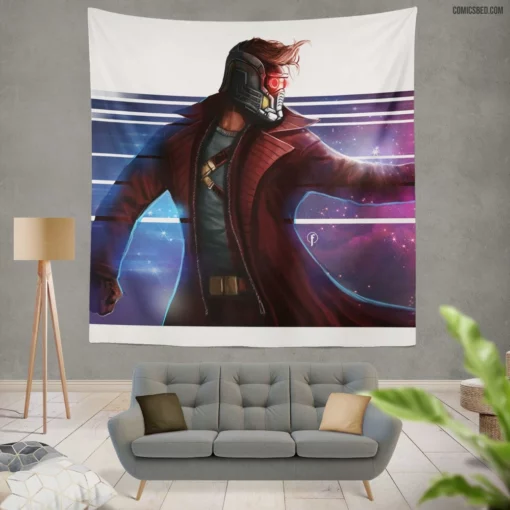 Star Lord Galactic Quest Marvel Saga Comic Wall Tapestry