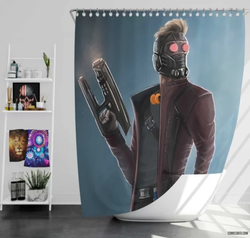Star-Lord Guardian of the Galaxy Comic Shower Curtain