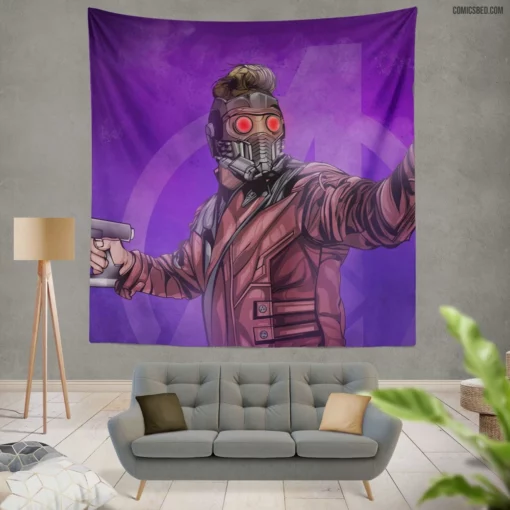 Star Lord Marvel Cosmic Adventurer Comic Wall Tapestry