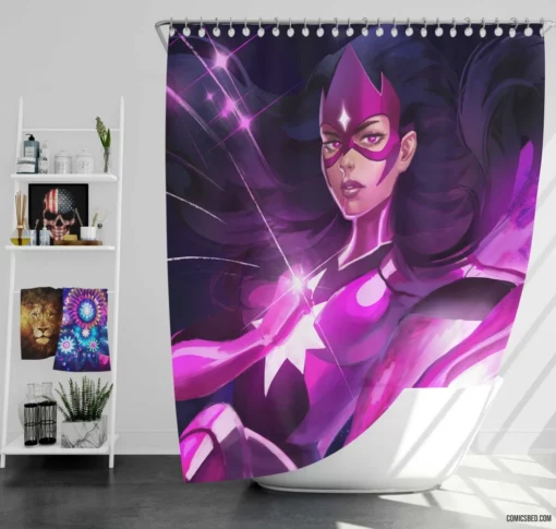 Star Sapphire Corps Crystal Power Comic Shower Curtain