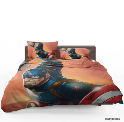 Star-Spangled Defender The Captain Saga Comic Bedding Set