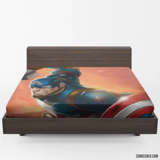 Star-Spangled Defender The Captain Saga Comic Fitted Sheet