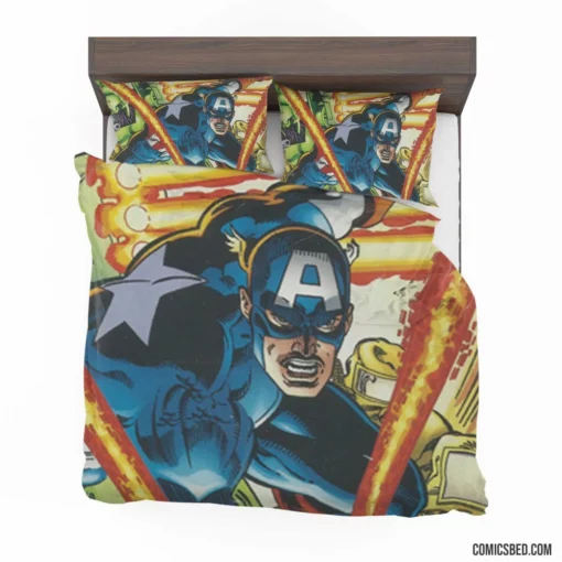 Star-Spangled Hero Captain America Adventures Comic Bedding Set 1