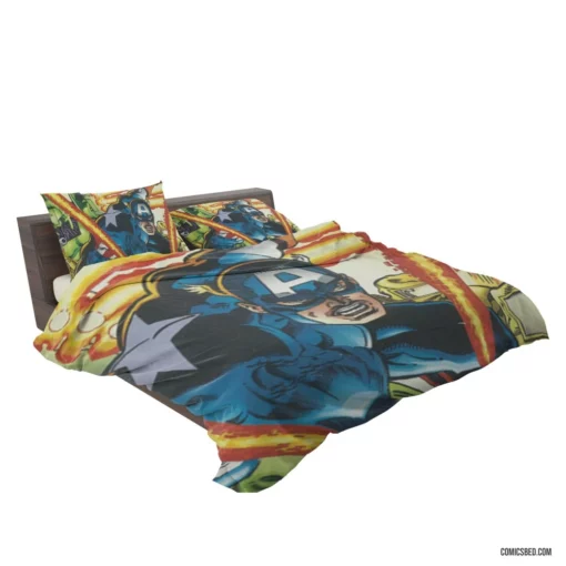 Star-Spangled Hero Captain America Adventures Comic Bedding Set 2