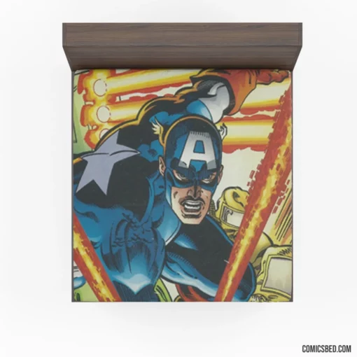 Star-Spangled Hero Captain America Adventures Comic Fitted Sheet 1