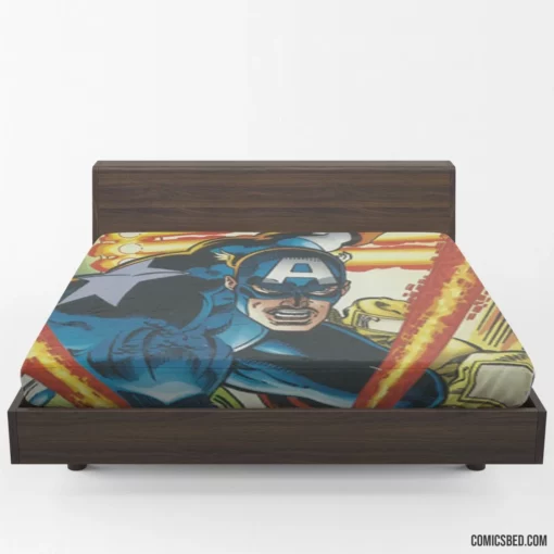 Star-Spangled Hero Captain America Adventures Comic Fitted Sheet