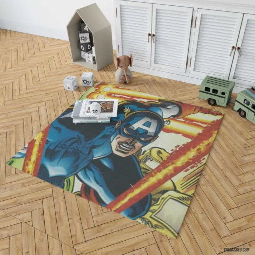 Star-Spangled Hero Captain America Adventures Comic Rug 1