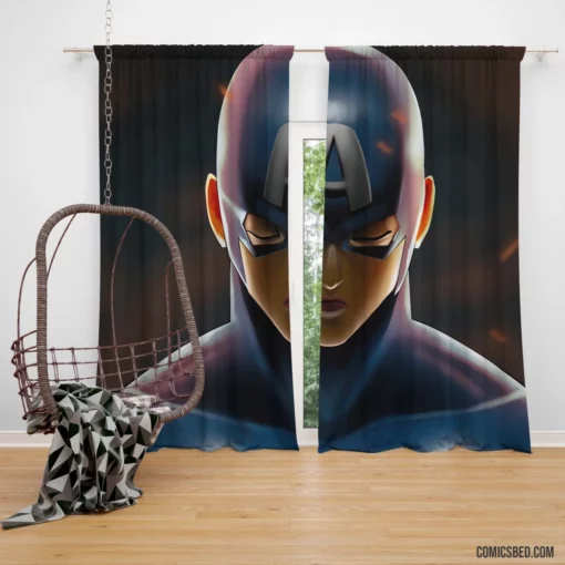 Star-Spangled Hero Marvel Avenger Comic Curtain