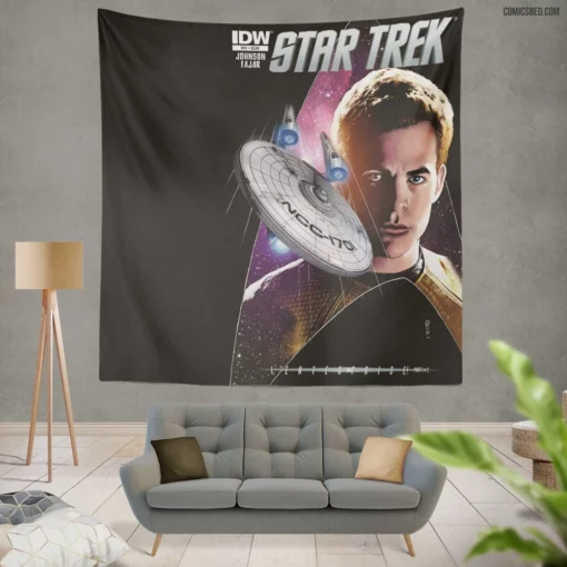 Star Trek Intergalactic Journeys Comic Wall Tapestry