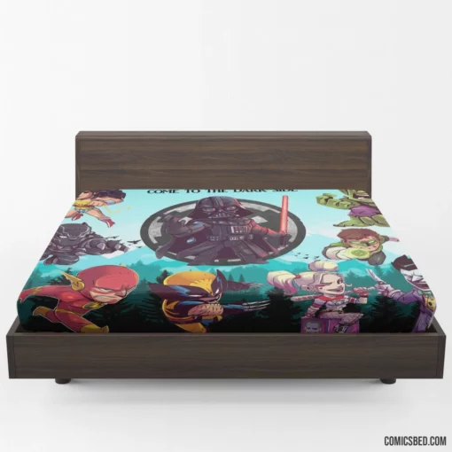 Star Wars Cast Galactic Collage Comic Fitted Sheet