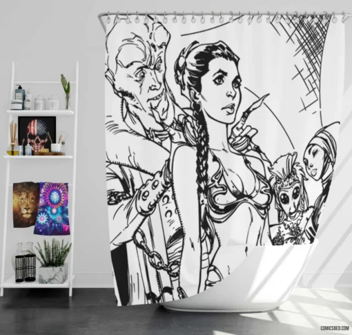 Star Wars Galactic Epic Comic Shower Curtain