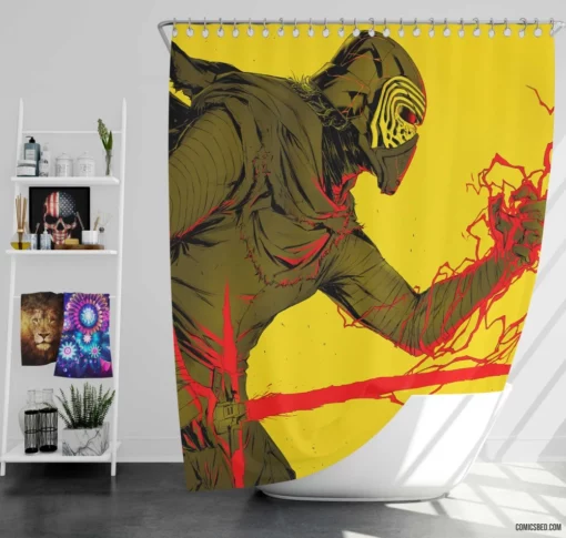 Star Wars Kylo Ren Dark Force Comic Shower Curtain