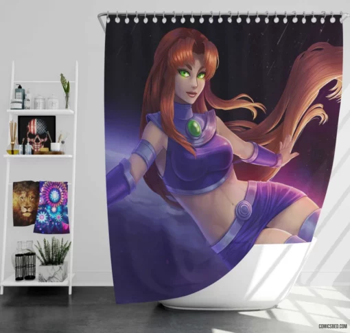 Starfire Alien Princess of Titans Comic Shower Curtain