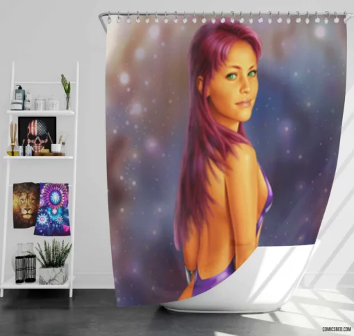 Starfire Tamaranean Heroine Comic Shower Curtain